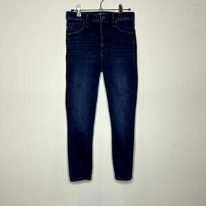 Abercrombie & Fitch Dark Wash Simone High Rise Ankle Jeans Women's Size 26